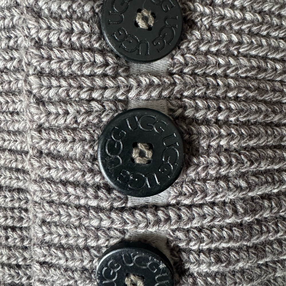 UGG Gray Knit Button Winter Boots, EUC, Women’s Size 7 - Picture 5 of 6